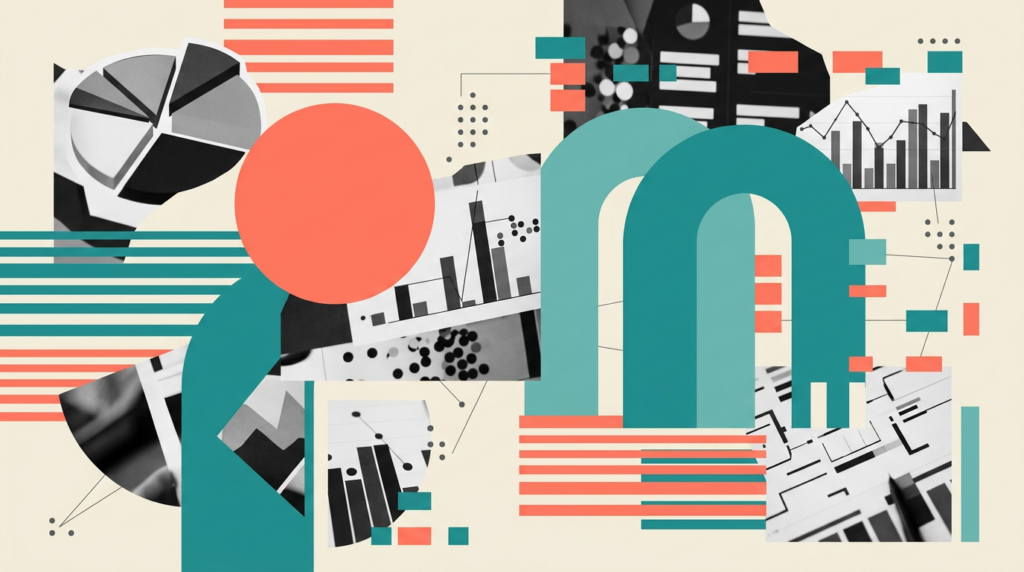 Illustration: data flow diagram, analytics dashboard with charts, privacy lock icon over code - web analytics best practices